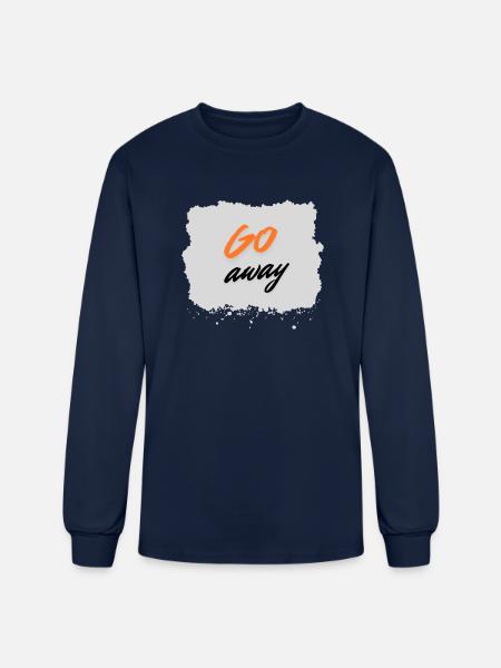Go Away - Men's Long Sleeve T-Shirt - navy