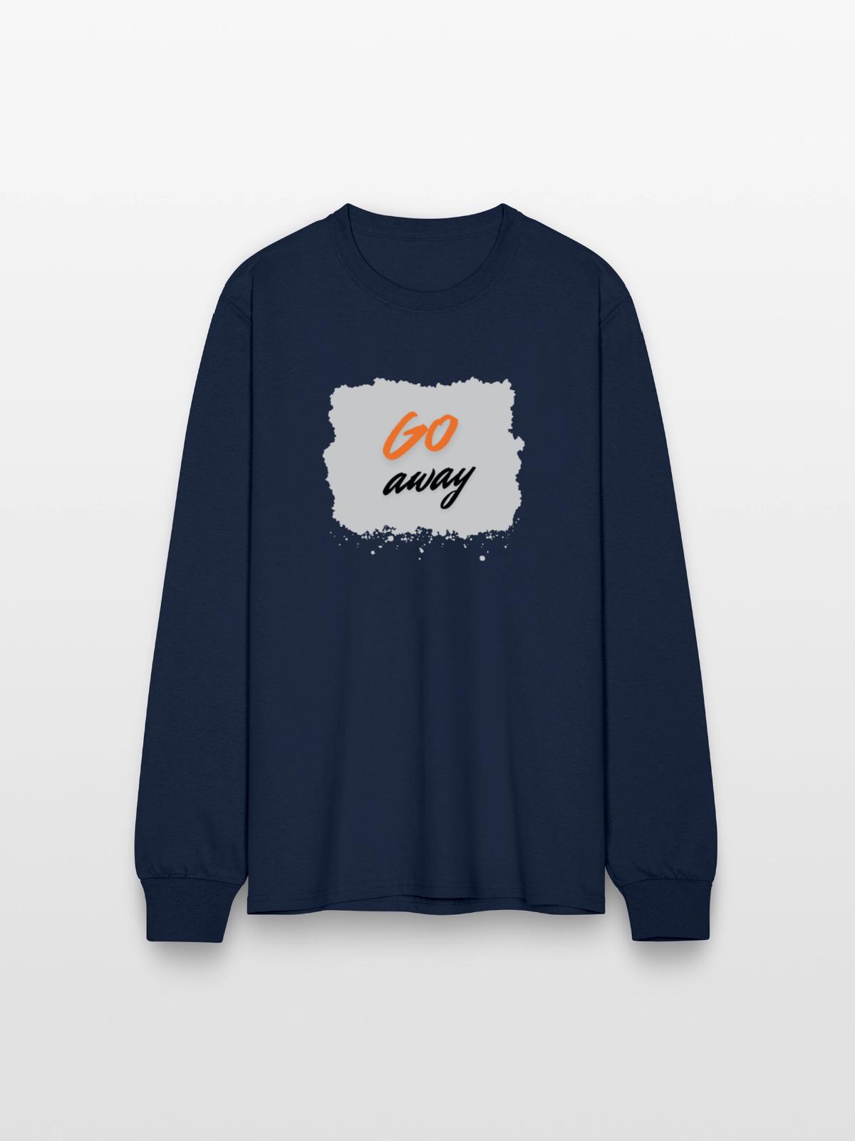 Go Away - Men's Long Sleeve T-Shirt - navy - Front