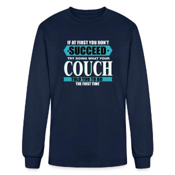 If at first you dont succeed try a different lure - Men's Long Sleeve T-Shirt - navy - Front
