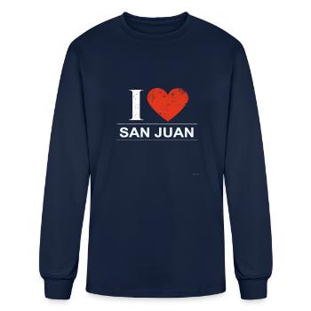 I Love San Juan - Men's Long Sleeve T-Shirt - navy - Front
