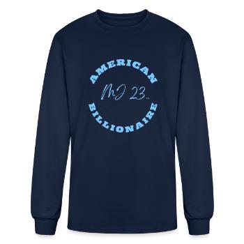 MJ23-American Billionaire - Men's Long Sleeve T-Shirt - navy - Front