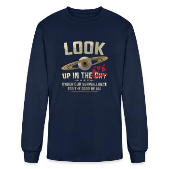 Look Up In The Under Our Surveillance - Men's Long Sleeve T-Shirt - navy - Front