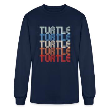 Turtle - Men's Long Sleeve T-Shirt - navy - Front