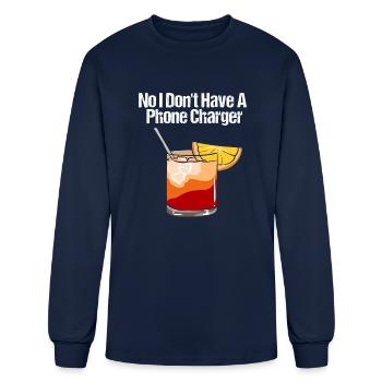 No I Do Not Have A Phone Charger - Men's Long Sleeve T-Shirt - navy - Front