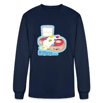 Milk Steak - Men's Long Sleeve T-Shirt - navy - Front