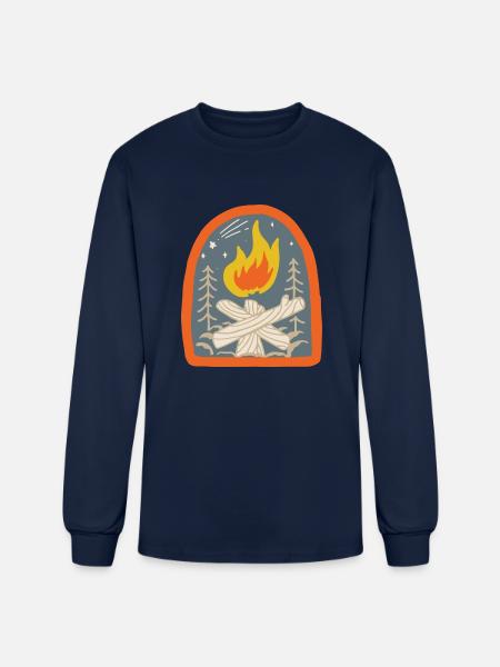 Bonfire - Men's Long Sleeve T-Shirt - navy