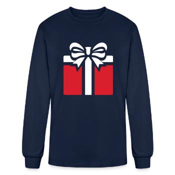 Gift box of joy - Men's Long Sleeve T-Shirt - navy - Front