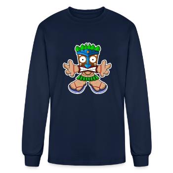 Tiki Surprise - Men's Long Sleeve T-Shirt - navy - Front