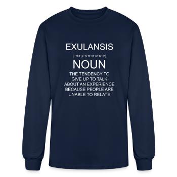 Ellipsism Noun Noun Word Gift - Men's Long Sleeve T-Shirt - navy - Front
