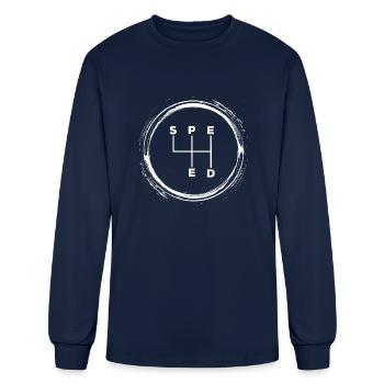 Speed Gearshift Lever - Men's Long Sleeve T-Shirt - navy - Front