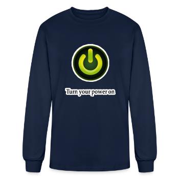 The power - Men's Long Sleeve T-Shirt - navy - Front