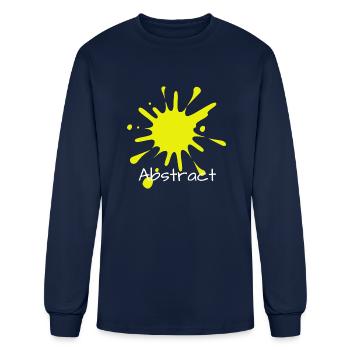Abstract - Men's Long Sleeve T-Shirt - navy - Front
