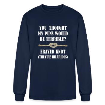 Frayed Knot - Men's Long Sleeve T-Shirt - navy - Front
