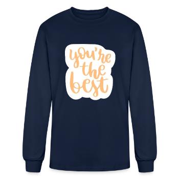 you're the best - Men's Long Sleeve T-Shirt - navy - Front