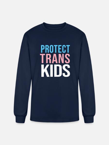 protect trans youth - Men's Long Sleeve T-Shirt - navy