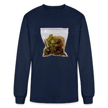 weed bag - Men's Long Sleeve T-Shirt - navy - Front