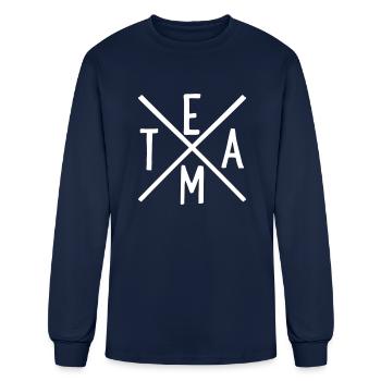 Team - Men's Long Sleeve T-Shirt - navy - Front