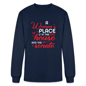 A Woman s Place Is In The House And The Senate - Men's Long Sleeve T-Shirt - navy - Front