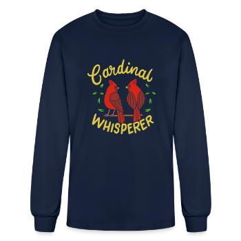 Cardinal Whisperer - Men's Long Sleeve T-Shirt - navy - Front