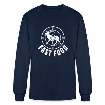 Bow Hunting Deer Arrow Archery - Men's Long Sleeve T-Shirt - navy - Front