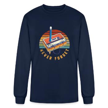 Never Forget Audio Cassette - Men's Long Sleeve T-Shirt - navy - Front