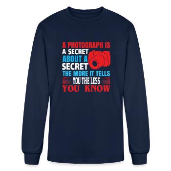 A Photograph Is A Secret About A Secret - Men's Long Sleeve T-Shirt - navy - Front