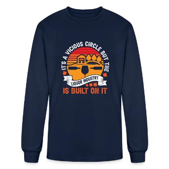 Liquor Industry Is Built On Vicious Circle - Men's Long Sleeve T-Shirt - navy - Front