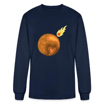 Planet Love Meteor Hit - Men's Long Sleeve T-Shirt - navy - Front