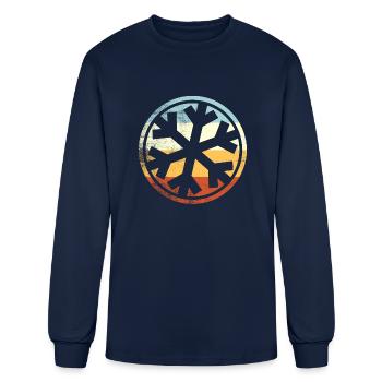 Snowflake - Men's Long Sleeve T-Shirt - navy - Front
