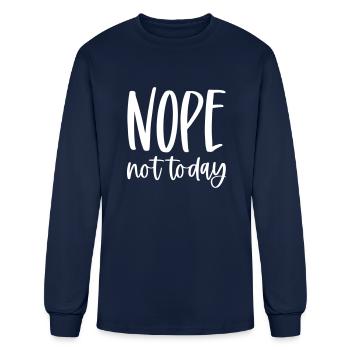 Nope not today - Men's Long Sleeve T-Shirt - navy - Front