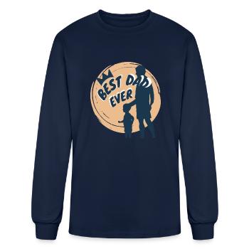 Best Dad Ever - Men's Long Sleeve T-Shirt - navy - Front