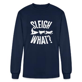 Husky Sledding Sled Dog Racing Alaskan Racers - Men's Long Sleeve T-Shirt - navy - Front
