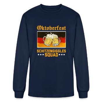 Oktoberfest Party Bavarian Drink Novelty - Men's Long Sleeve T-Shirt - navy - Front