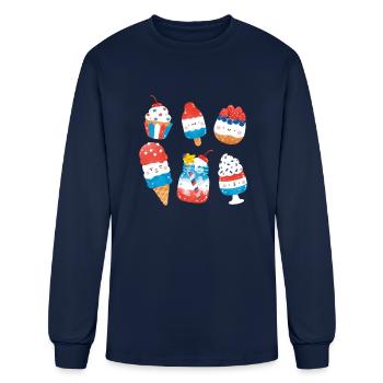 Red White And Blue - Men's Long Sleeve T-Shirt - navy - Front