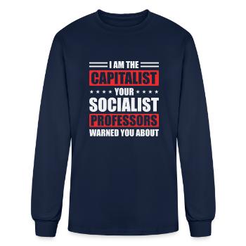 I Am The Capitalist - Men's Long Sleeve T-Shirt - navy - Front
