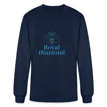 Royal Diamond - Men's Long Sleeve T-Shirt - navy - Front