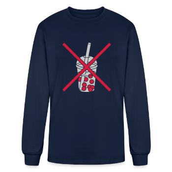Zone bubble tea forbidden - Men's Long Sleeve T-Shirt - navy - Front