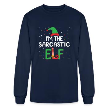Elf - I'm the sarcastic elf - Men's Long Sleeve T-Shirt - navy - Front