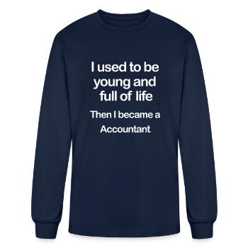 Full Of Life Accountant - Men's Long Sleeve T-Shirt - navy - Front