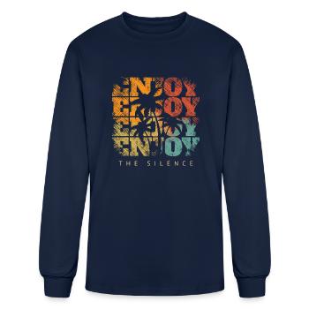 Enjoy The Silence - Men's Long Sleeve T-Shirt - navy - Front