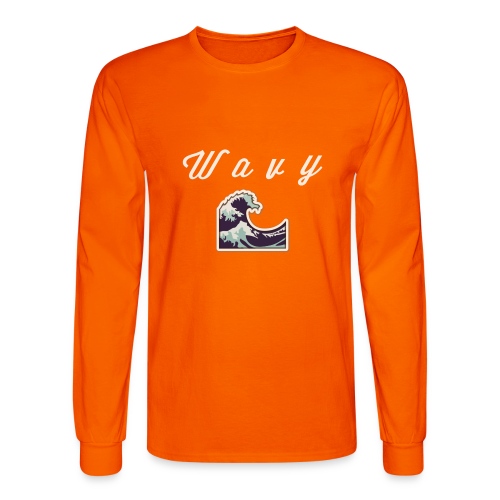 Wavy Abstract Design - Men's Long Sleeve T-Shirt