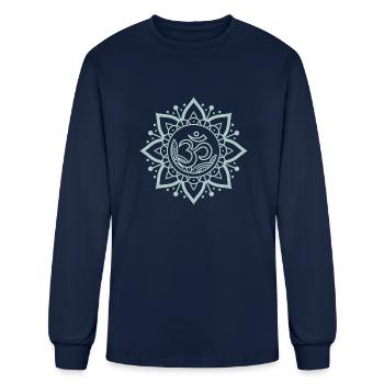 Om Mandala Zen - Men's Long Sleeve T-Shirt - navy - Front