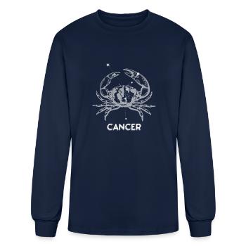 Cancer Constellation - Men's Long Sleeve T-Shirt - navy - Front