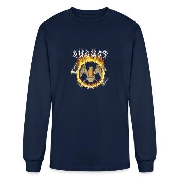 August - Men's Long Sleeve T-Shirt - navy - Front