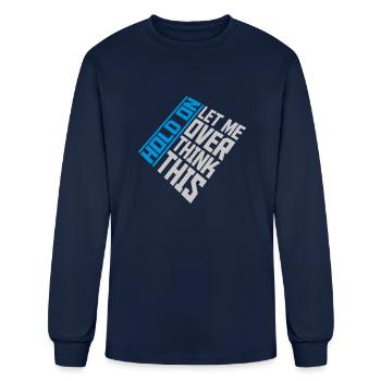 Let me overthink this - Men's Long Sleeve T-Shirt - navy - Front