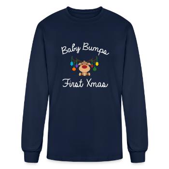 Baby Bumps First Xmas New Born Christmas - Men's Long Sleeve T-Shirt - navy - Front