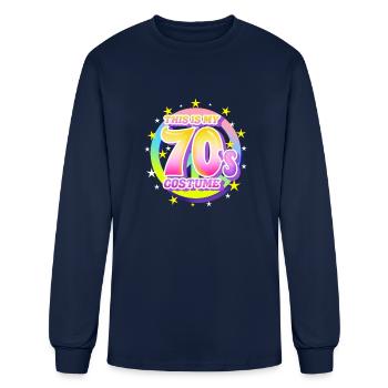This Is My 70s Costume For 70s Party - Men's Long Sleeve T-Shirt - navy - Front