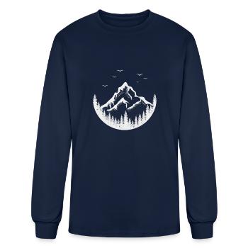 Log Out and Go Explore - Men's Long Sleeve T-Shirt - navy - Front