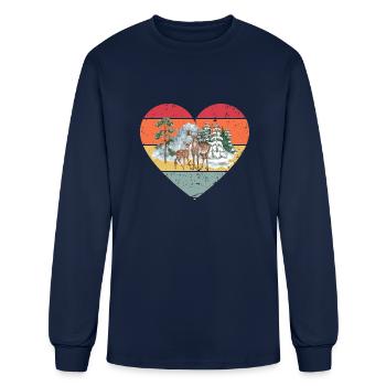 Hello winter - Men's Long Sleeve T-Shirt - navy - Front
