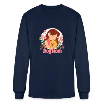 Pets Mom - Men's Long Sleeve T-Shirt - navy - Front